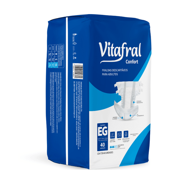 Fralda Descartável Adulto Vitafral Confort XG 40 Unidades