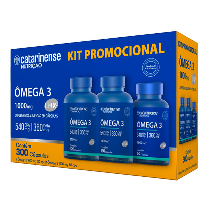 Kit Suplemento Alimentar Ômega 3 Catarinense 300 Cápsulas