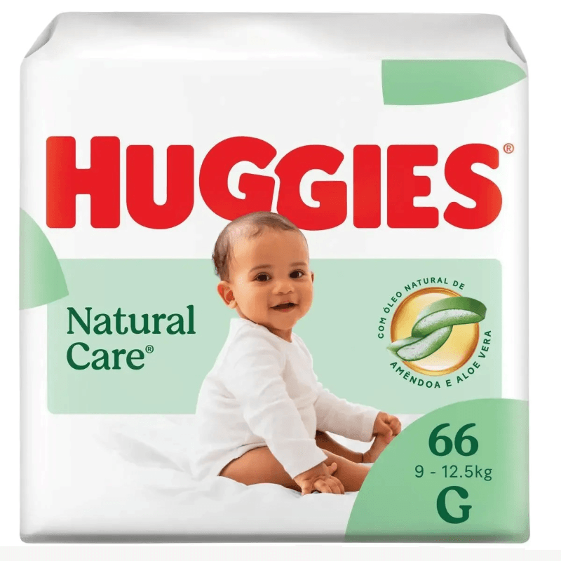 Fralda Huggies Natural Care Hiper G 66 Unidades