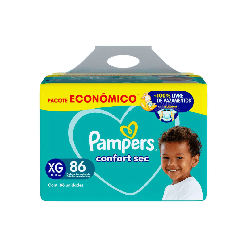 Fralda Pampers Confort Sec Max  XG 86 Unidades