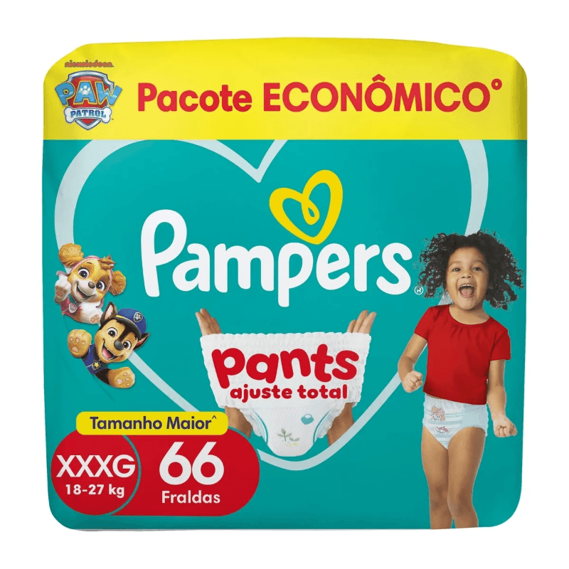 Fralda Pampers Pants Ajuste Total XXXG 66 Unidades