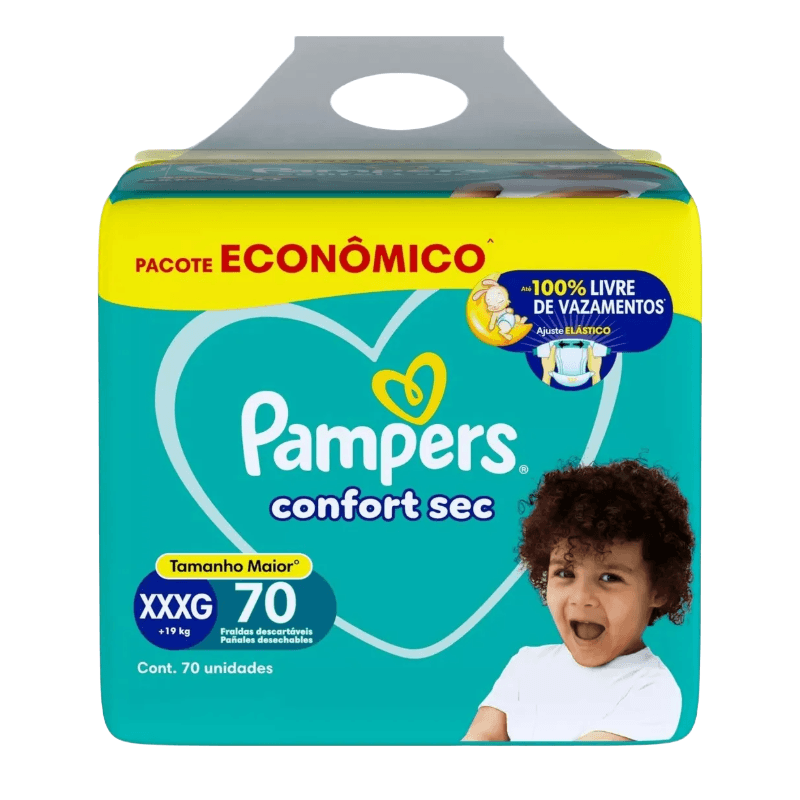 Fralda Pampers Confort Sec Max XXXG 70 Unidades