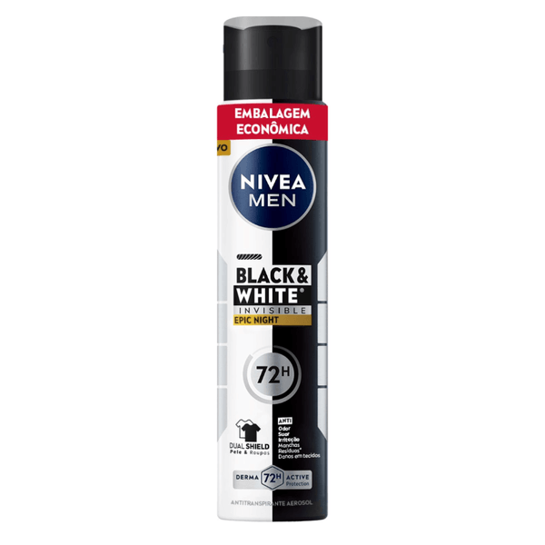 Desodorante Antitranspirante Aerosol Nivea Black & White Epic Night 72h 200ml