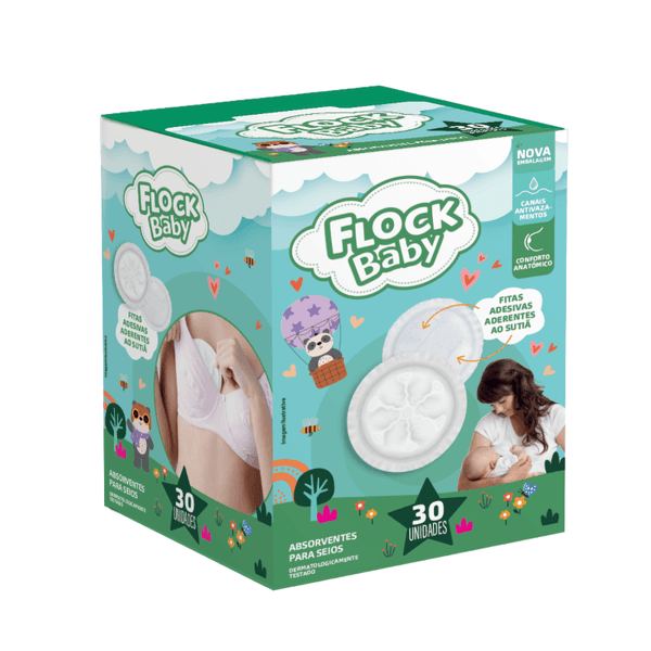 Absorventes Para Seios Flock Baby 30 Unidades