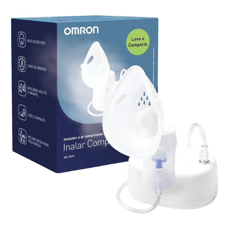 Inalador a Ar Comprimido Omron Inalar Compact NE-C810 1 Unidade