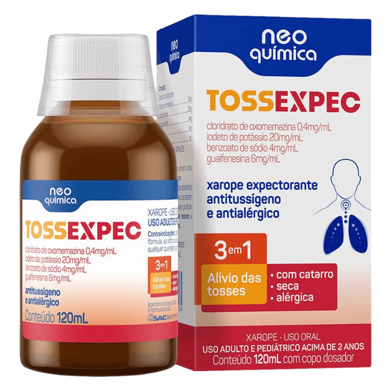 Xarope Tossexpec Neo Química 3 em 1 120ml + Copo Dosador