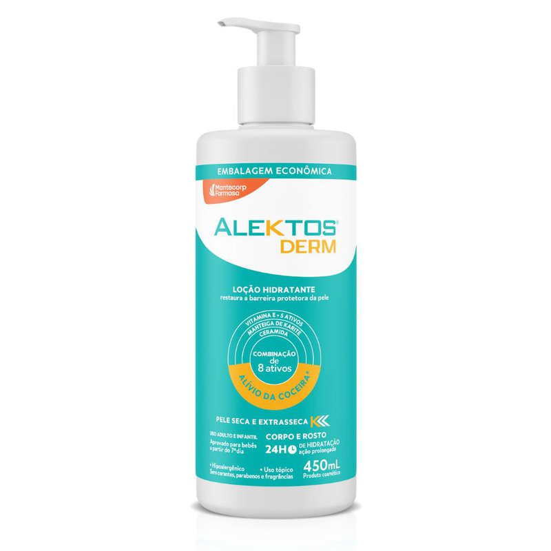 Loção Hidratante Alektos Derm Pele Seca e Extraseca 450ml