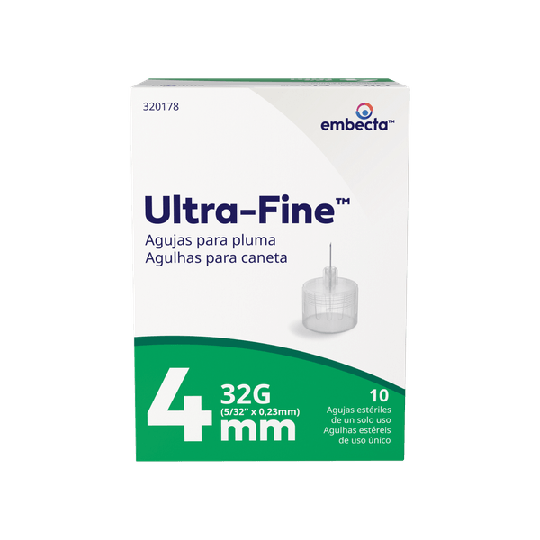 Agulhas para Caneta Embecta Ultra-Fine 4mm 10 Unidades