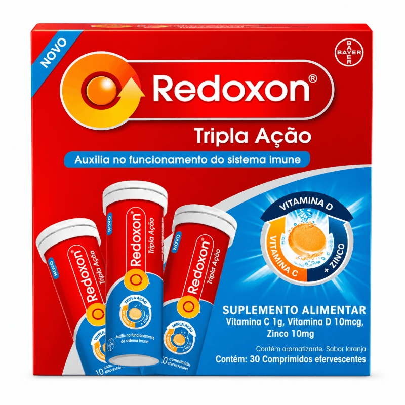 Suplemento Alimentar Redoxon Tripla Ação 30 Comprimidos Efervescentes