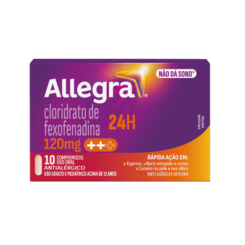 Antialérgico Allegra 120mg 10 Comprimidos Revestidos