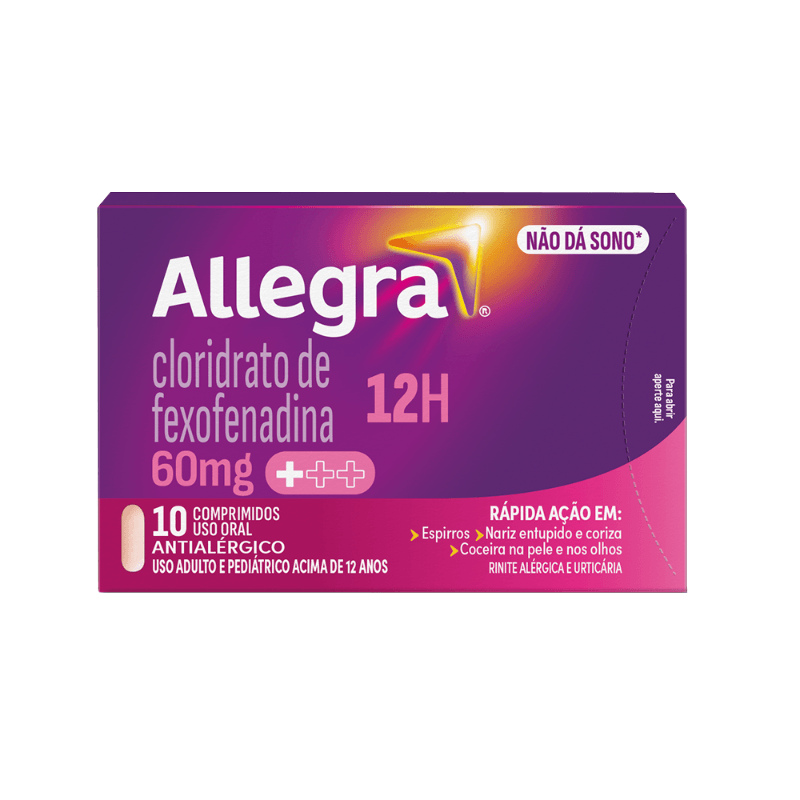 Antialérgico Allegra 60mg 10 Comprimidos Revestidos
