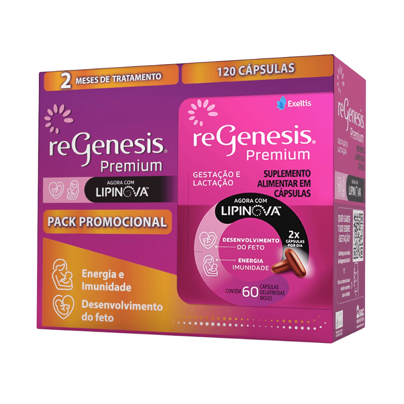 Suplemento Alimentar Regenesis Premium Lipinova 120 Cápsulas Gelatinosas Moles