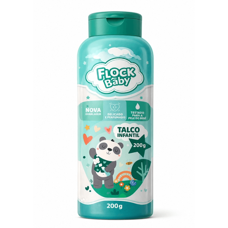 Talco Infantil Perfumado Flock Baby 200g