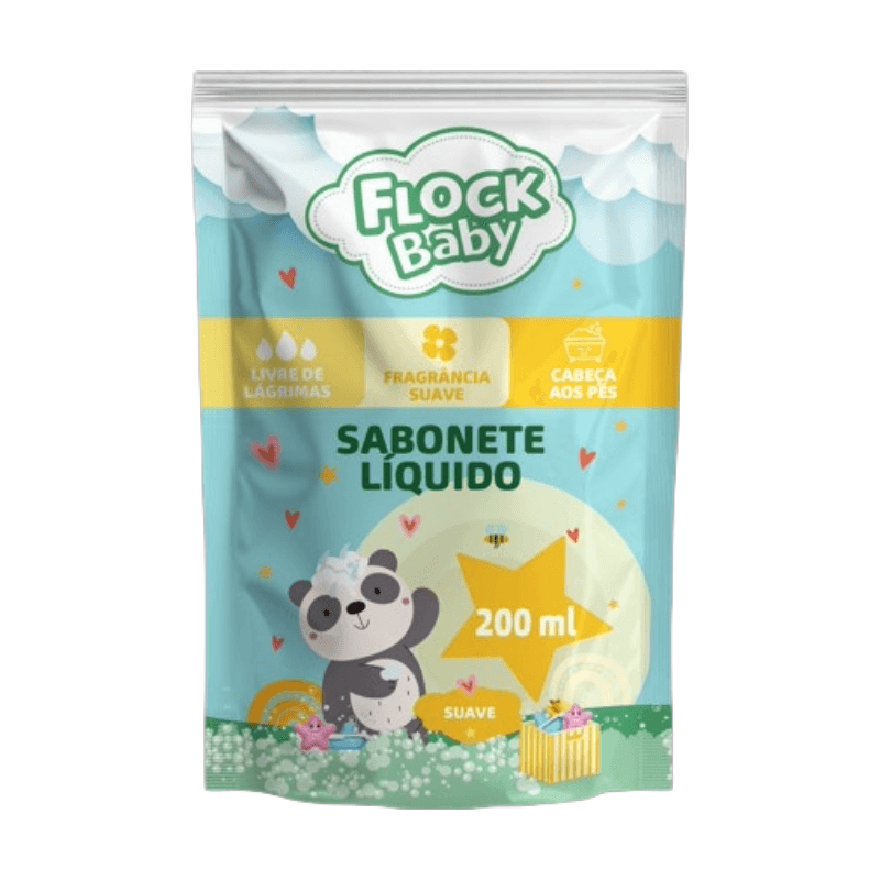 Refil Sabonete Líquido de Glicerina Flock Baby Suave 200ml