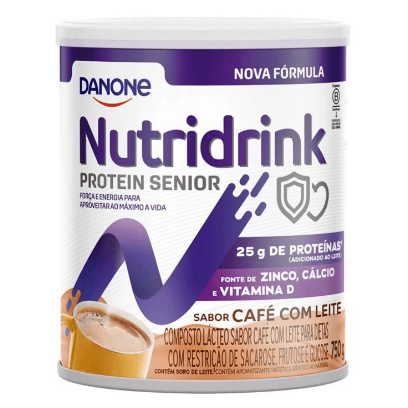 Suplemento Alimentar Nutridrink Protein Senior Café com Leite 750g
