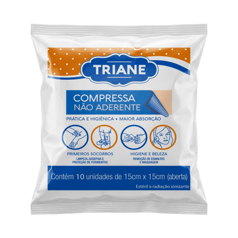 Compressa não Aderente Estéril Triane 10 Unidades