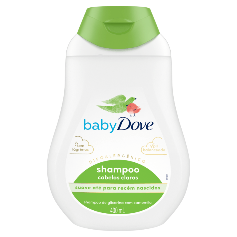Shampoo Baby Dove Hidratação Glicerinada com Camomila Para Cabelos Claros 400ml