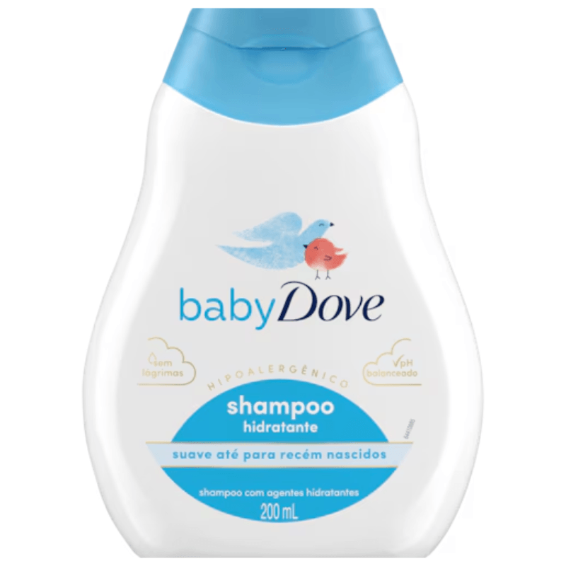 Shampoo Baby Dove Hidratação Enriquecida 200ml Hipoalergenico