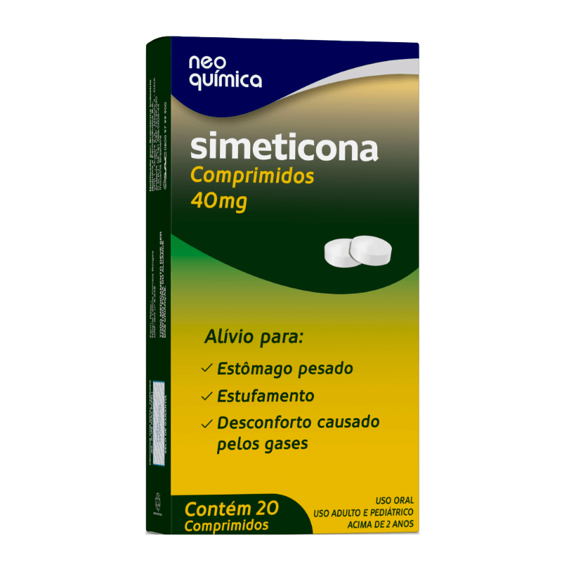 Simeticona 40mg Neo Química 20 Comprimidos