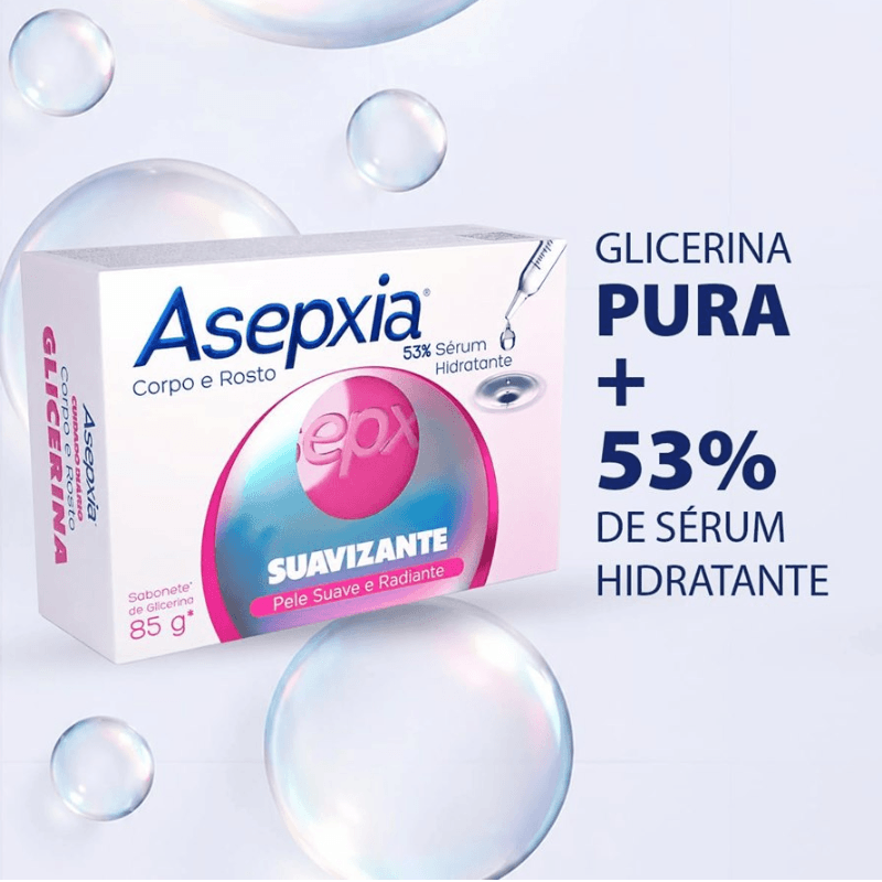 Sabonete em Barra Corpo e Rosto Asepxia Suavizante 85g — foto 2