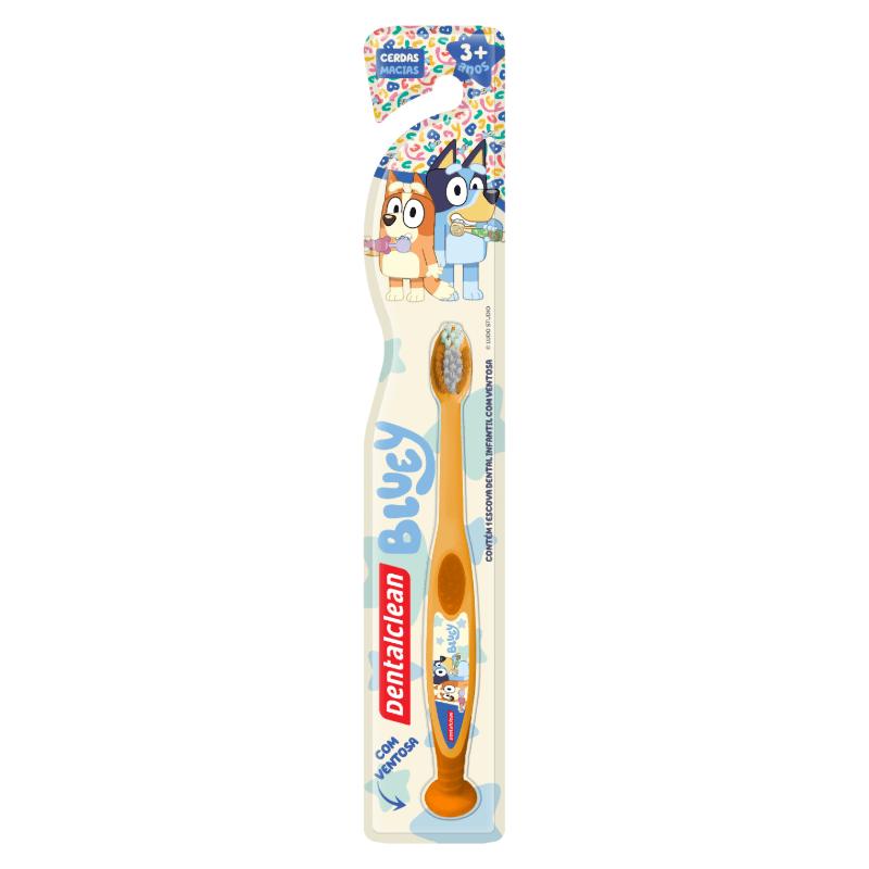 Escova Dental Infantil Dentalclean Bluey com Ventosa Sortida 1 Unidade — foto 2