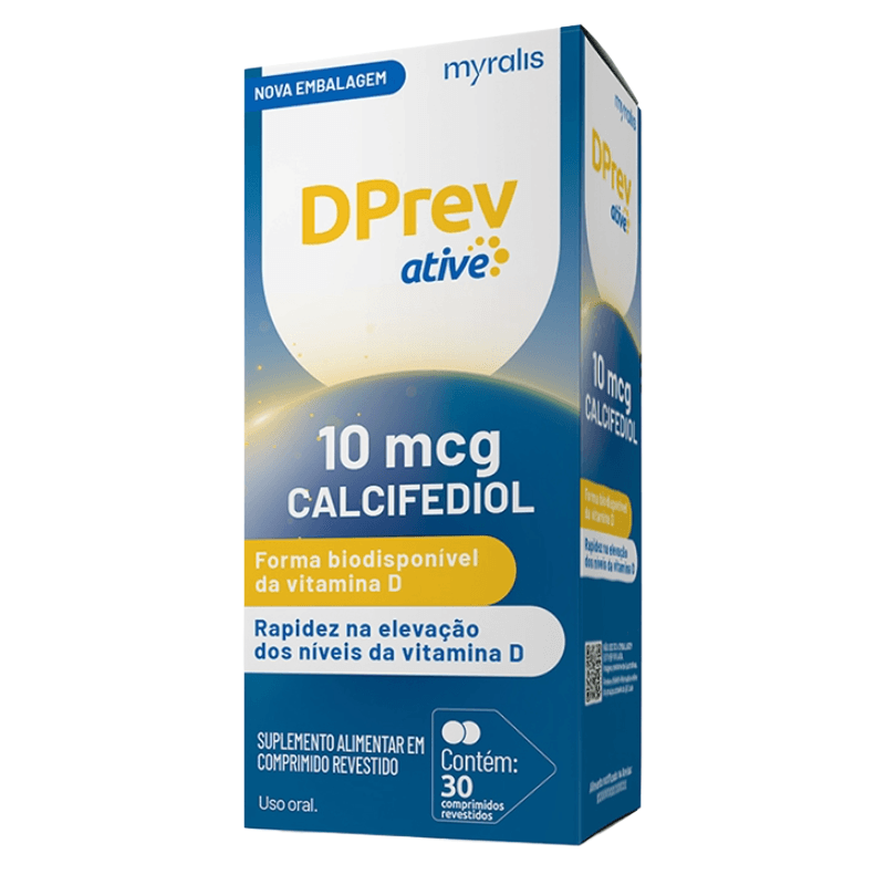 Suplemento Alimentar DPrev Ative 10mcg 30 Comprimidos Revestidos