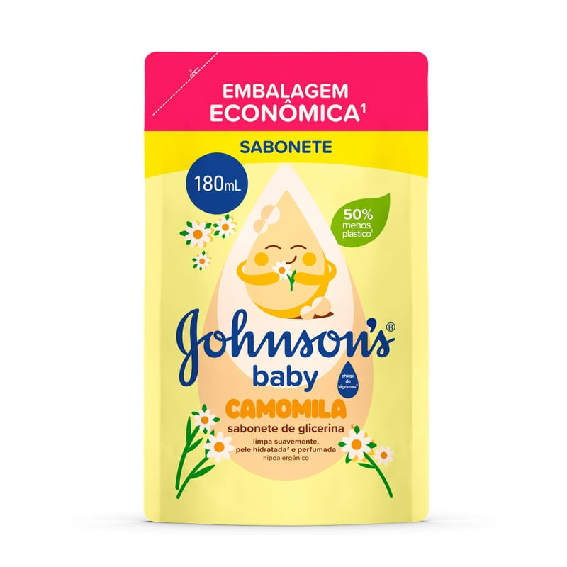 Refil Sabonete Líquido Johnson's Baby Glicerina Camomila 180ml