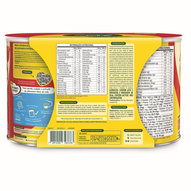 Kit Fórmula Infantil Ninho Fases 1+ 2 Unidades 800g — foto 4