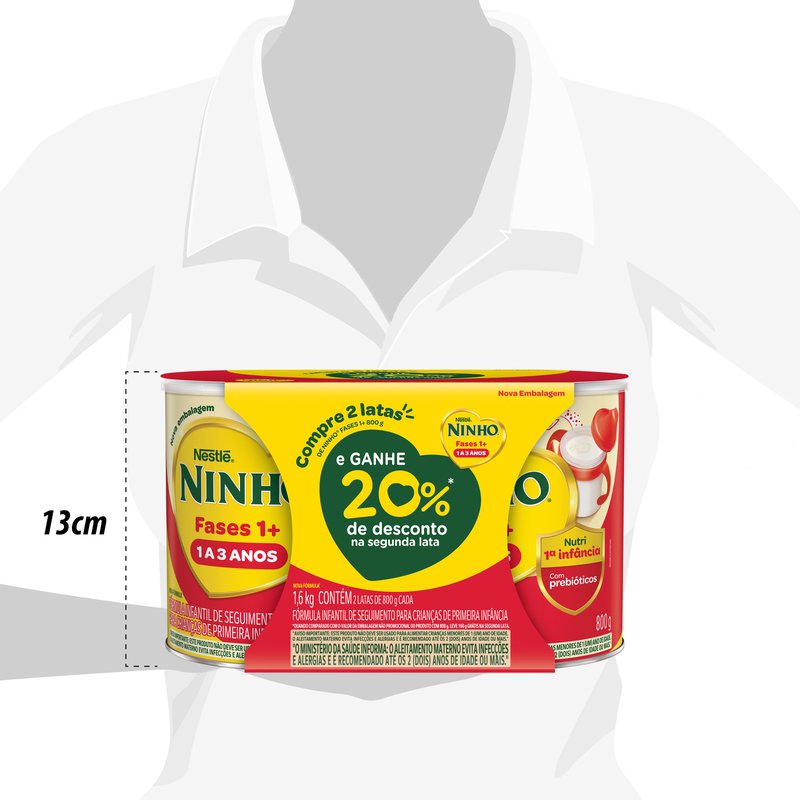 Kit Fórmula Infantil Ninho Fases 1+ 2 Unidades 800g — foto 5