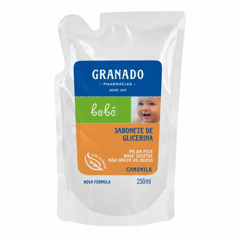 Refil Sabonete Líquido de Glicerina Granado Bebê Camomila 250ml