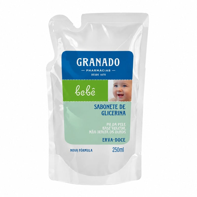 Refil Sabonete Líquido de Glicerina Granado Bebê Erva-Doce 250ml